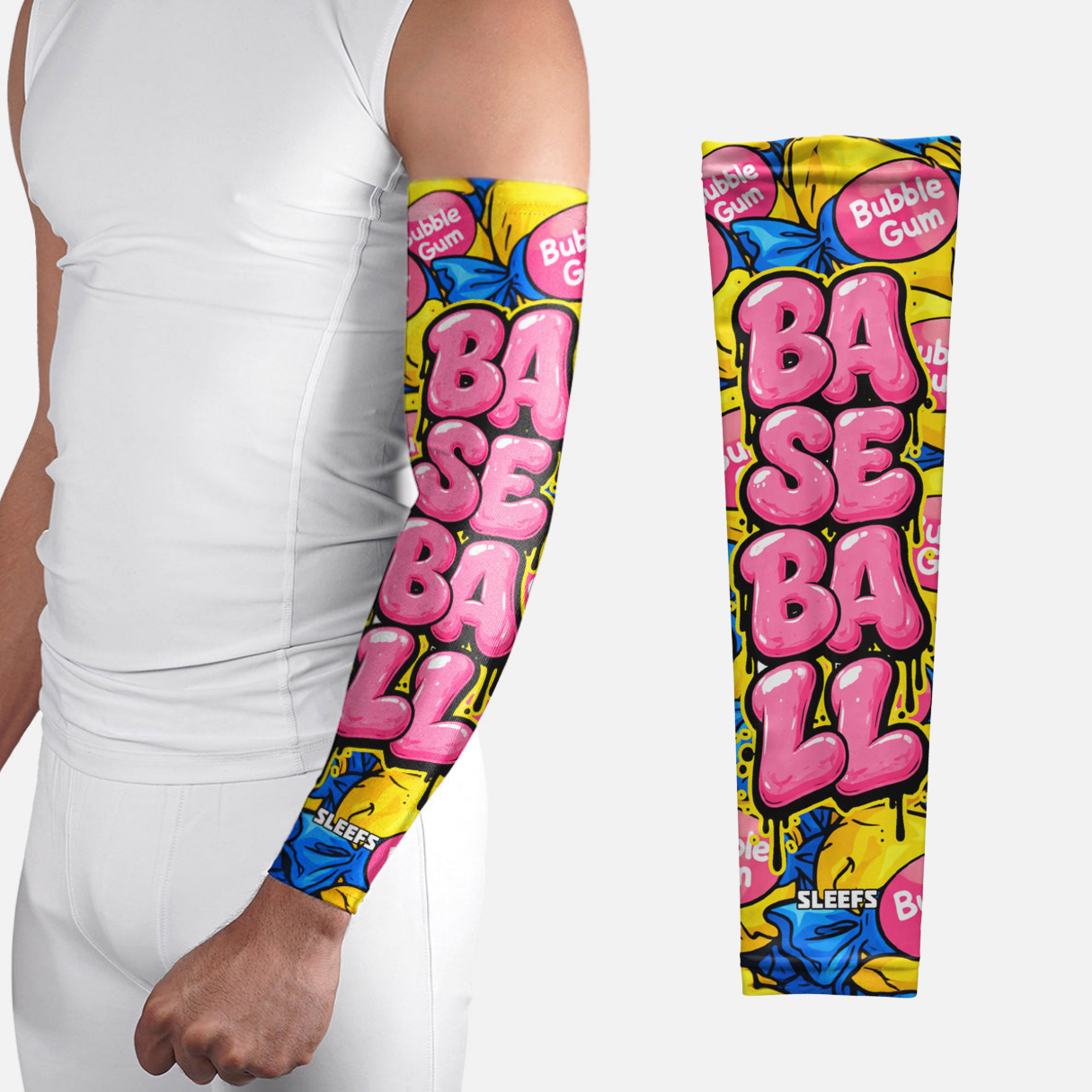 Baseball Bubble Gum Arm Sleeve