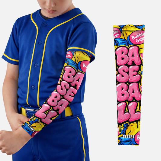Baseball Bubble Gum Kids Arm Sleeve