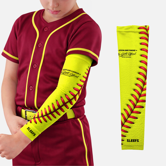 Baseball Lace Electric Volt Kids Arm Sleeve