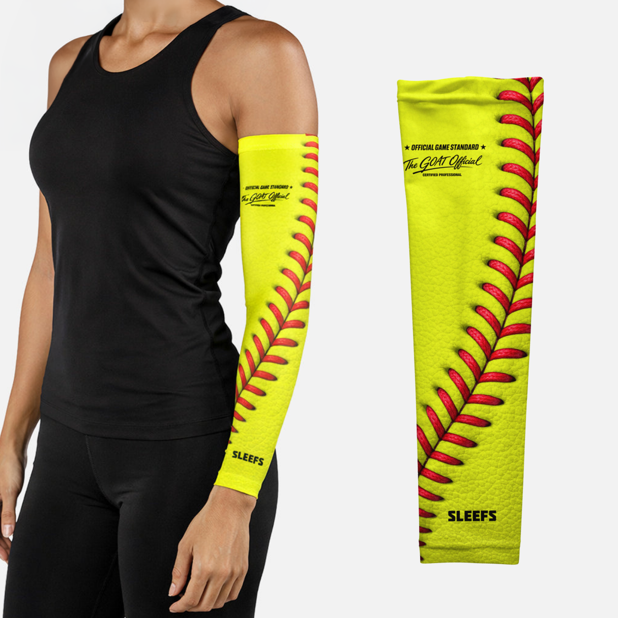 Baseball Lace Electric Volt Kids Arm Sleeve
