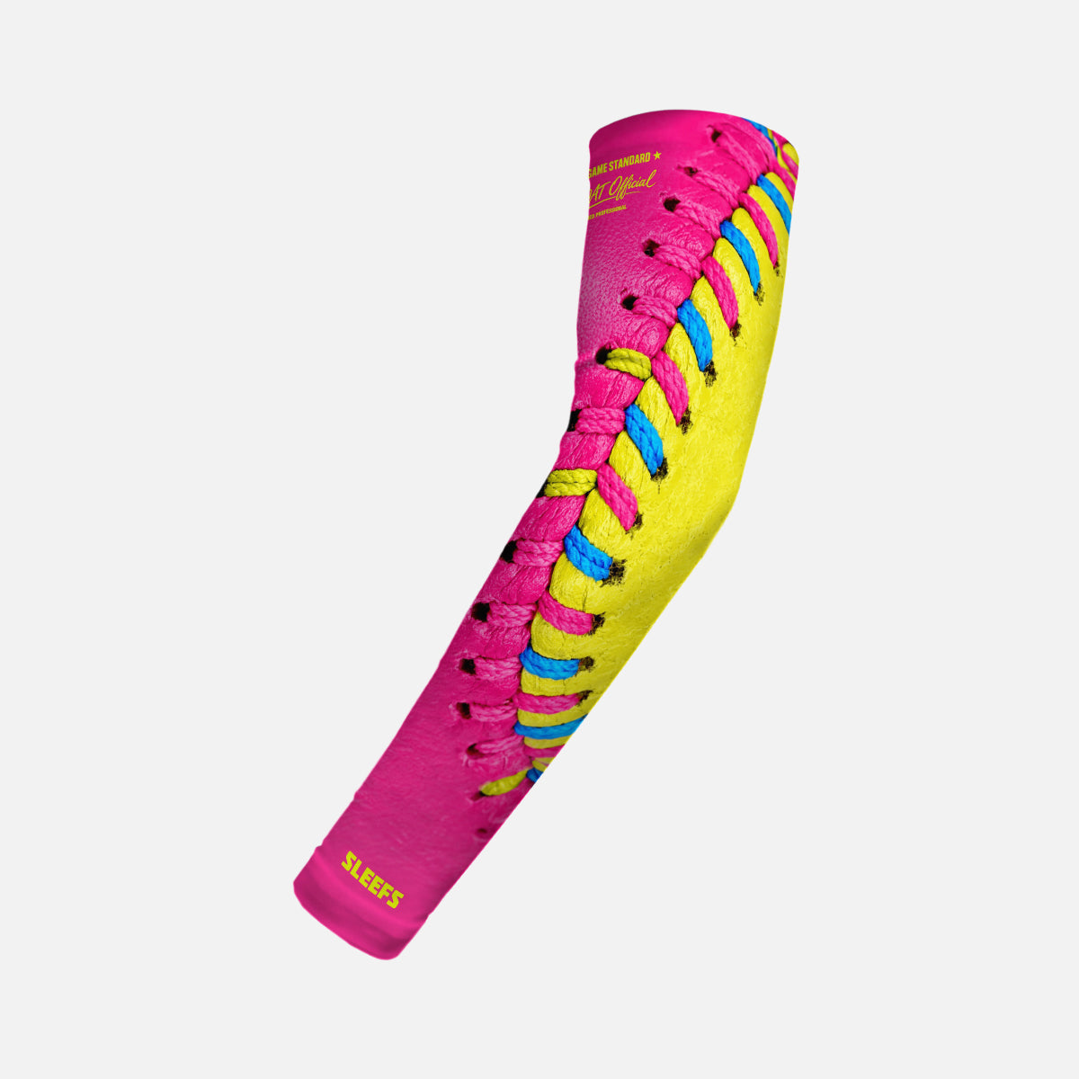Baseball Lace Power Pink Kids Arm Sleeve