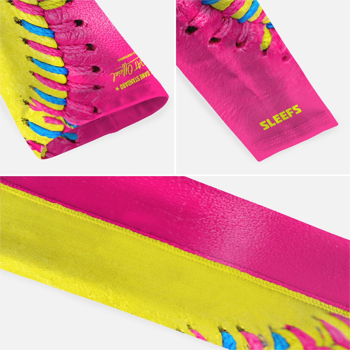 Baseball Lace Power Pink Kids Arm Sleeve