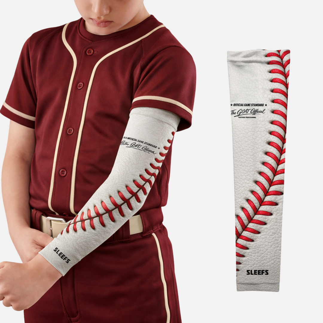 Baseball Lace Pro White Kids Arm Sleeve