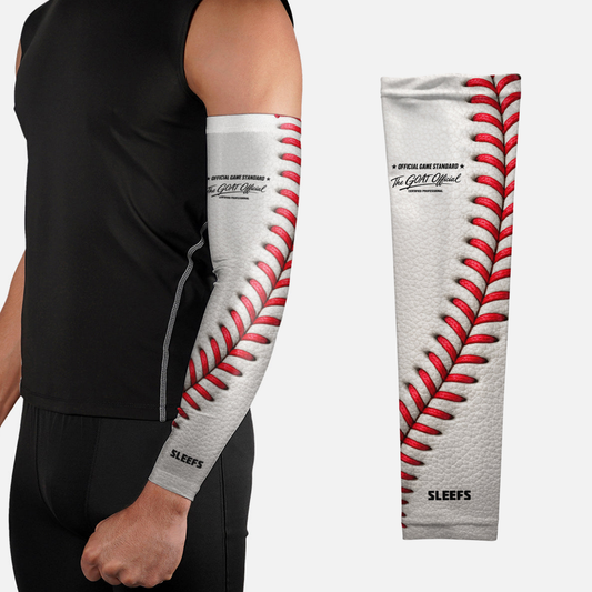 Baseball Lace Pro White Arm Sleeve