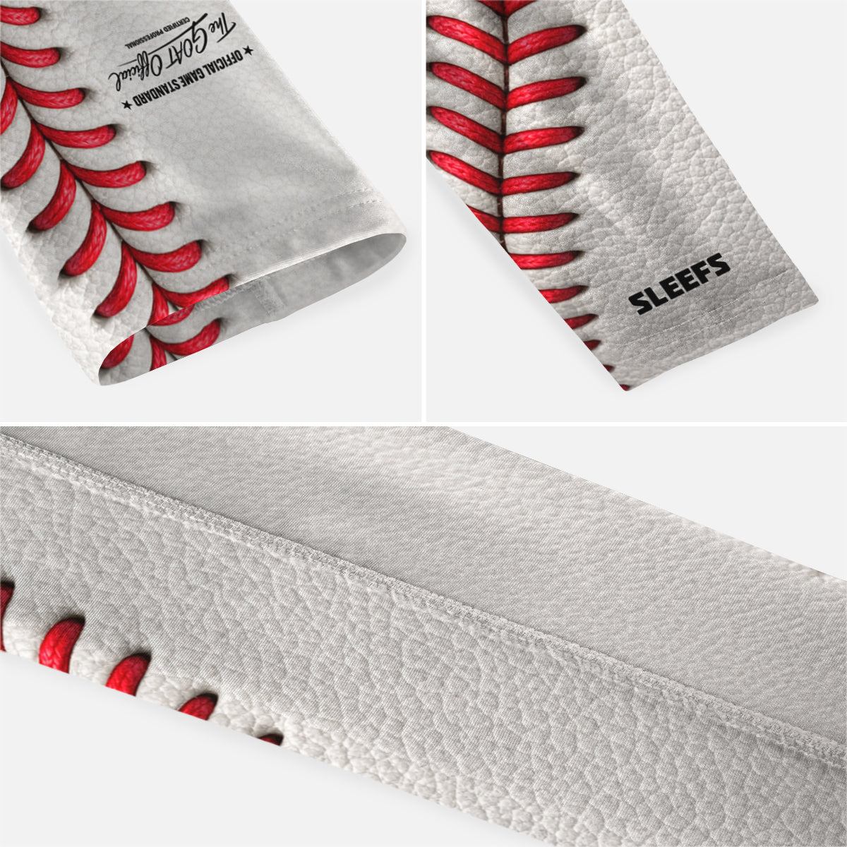 Baseball Lace Pro White Arm Sleeve