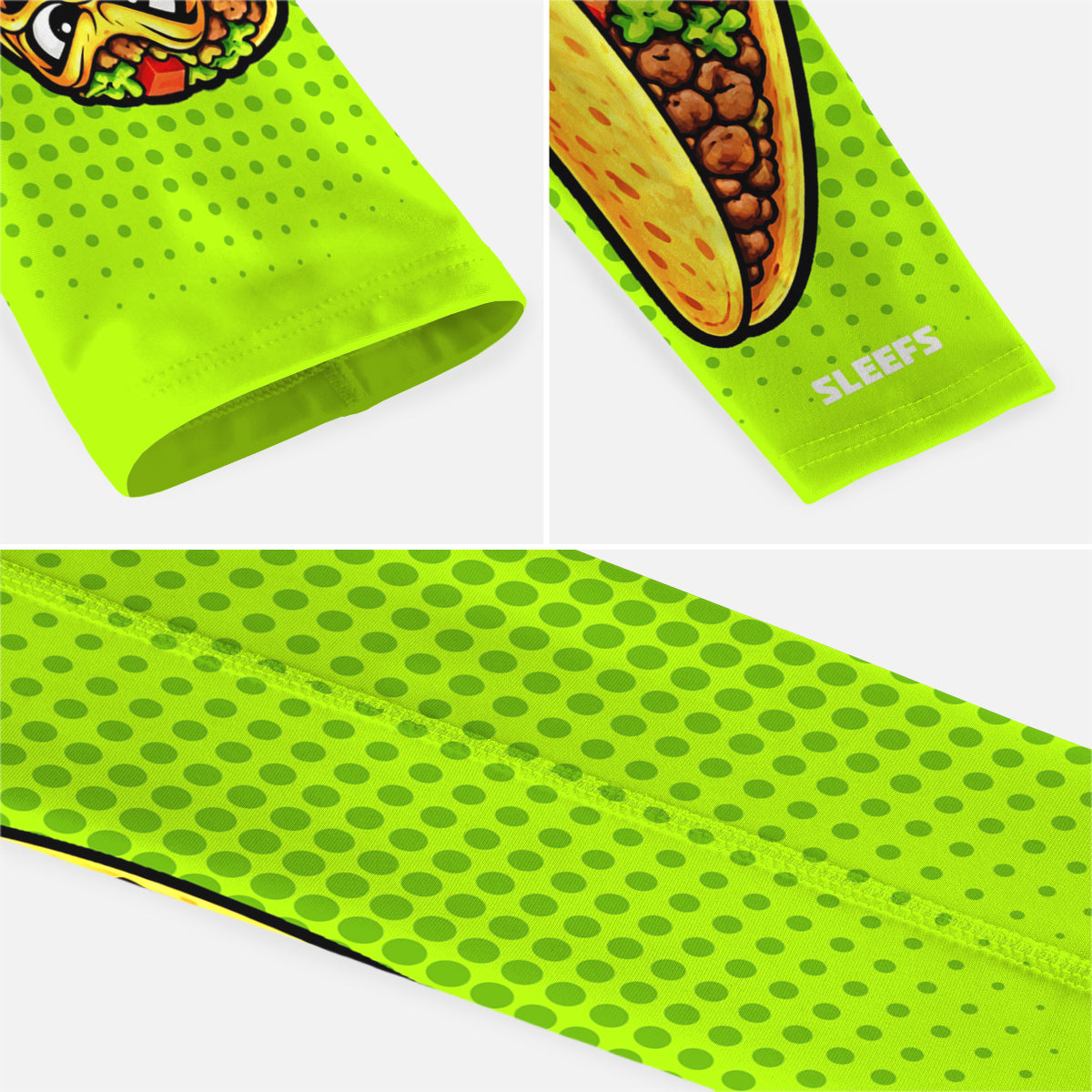 Neon Lime Fiesta Taco Arm Sleeve