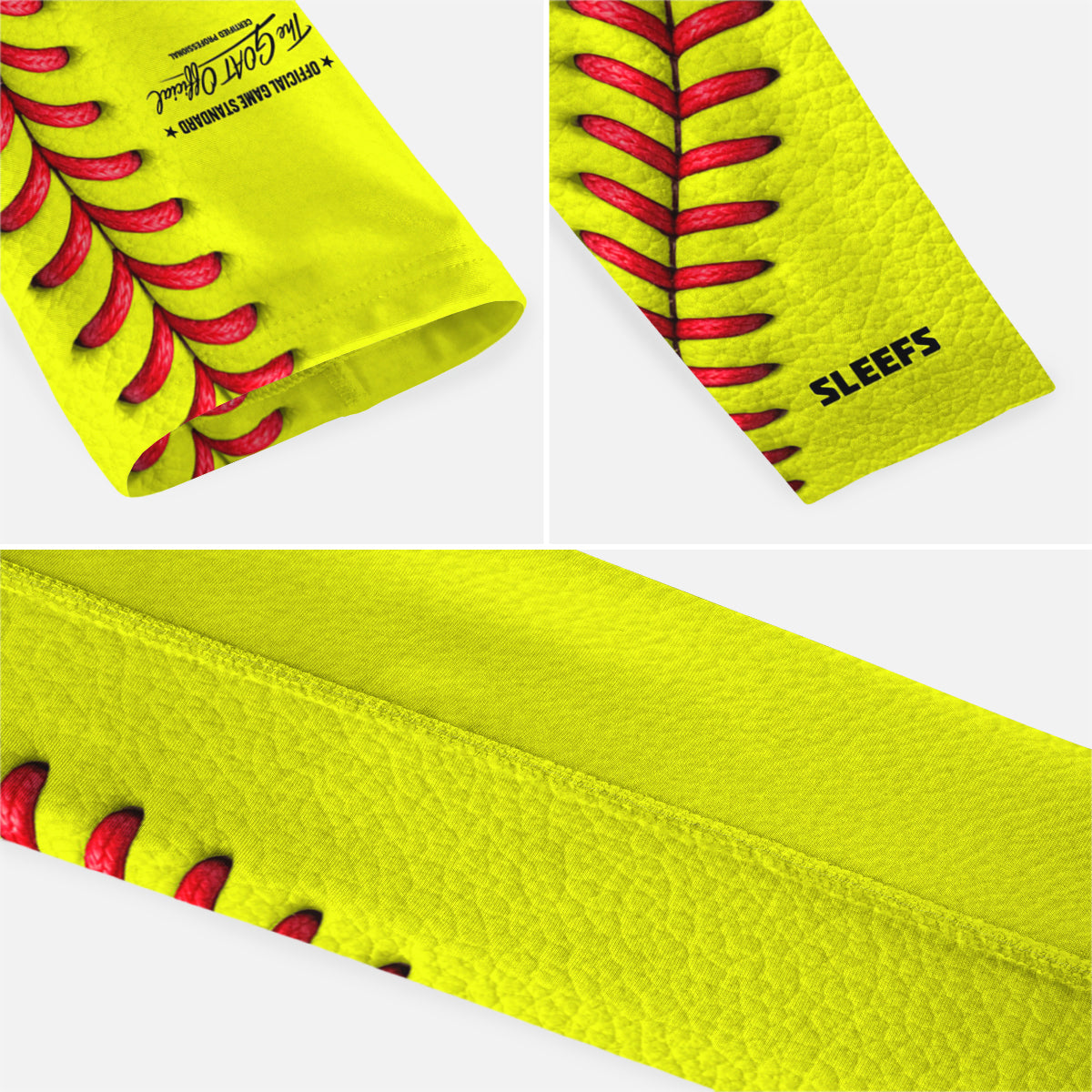 Baseball Lace Electric Volt Kids Arm Sleeve