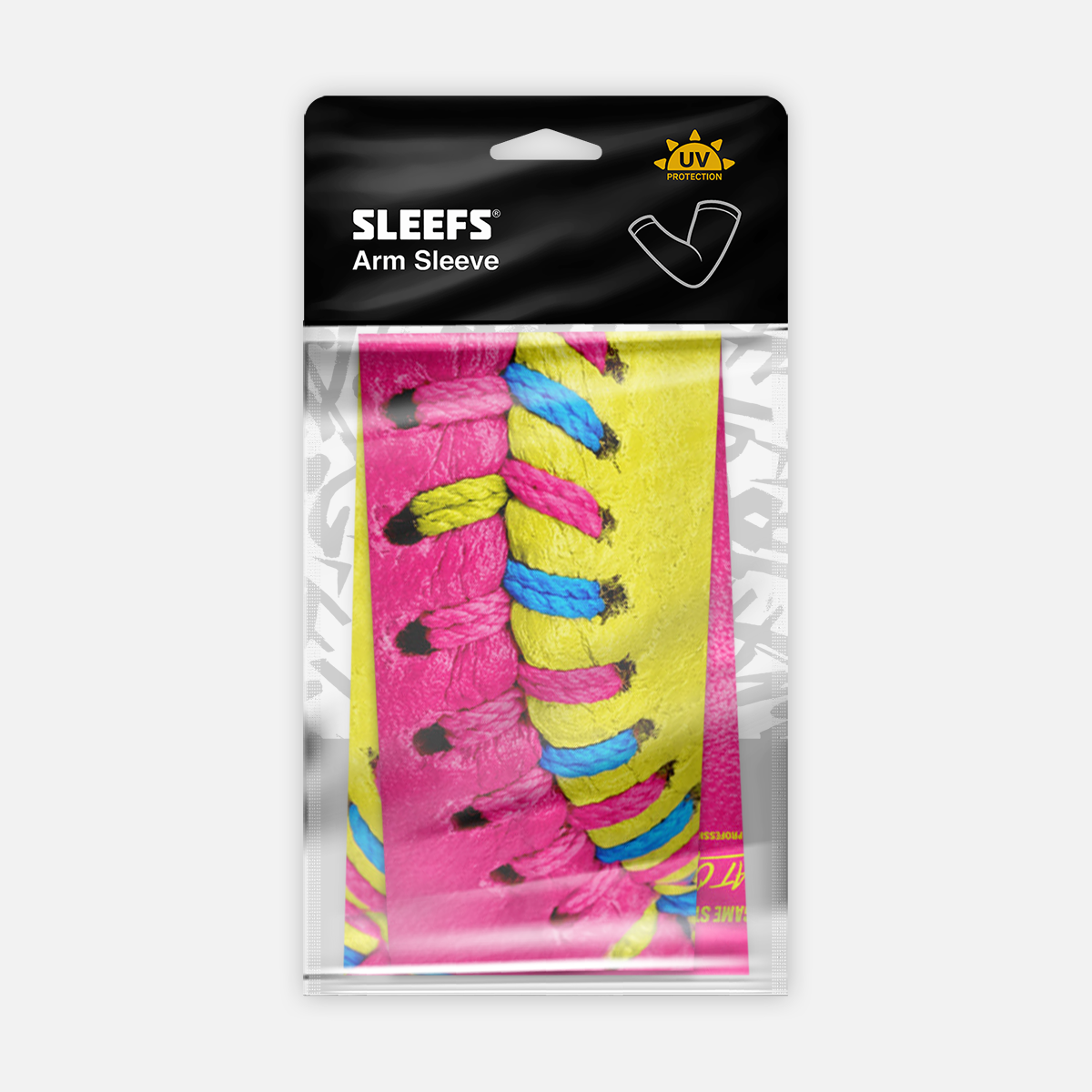 Baseball Lace Power Pink Kids Arm Sleeve