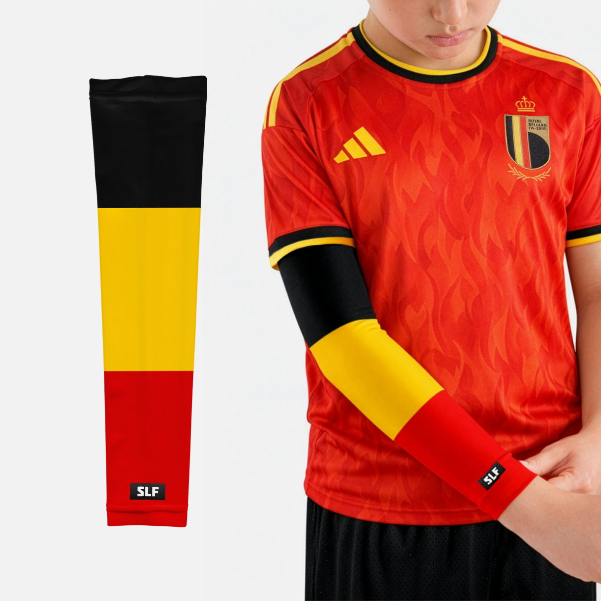 Belgium Flag Kids Arm Sleeves - Pair