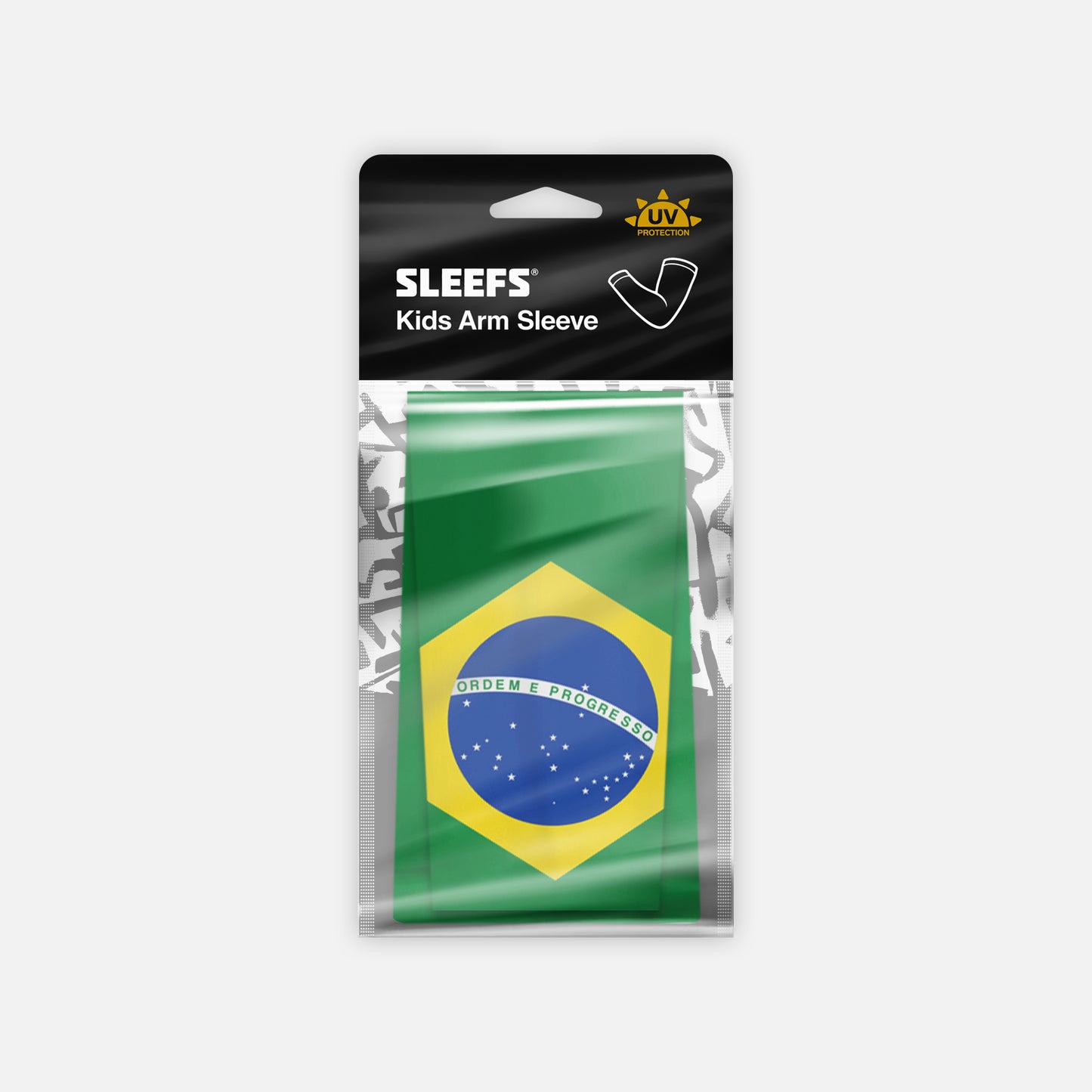 Brazil Flag Kids Arm Sleeves - Pair
