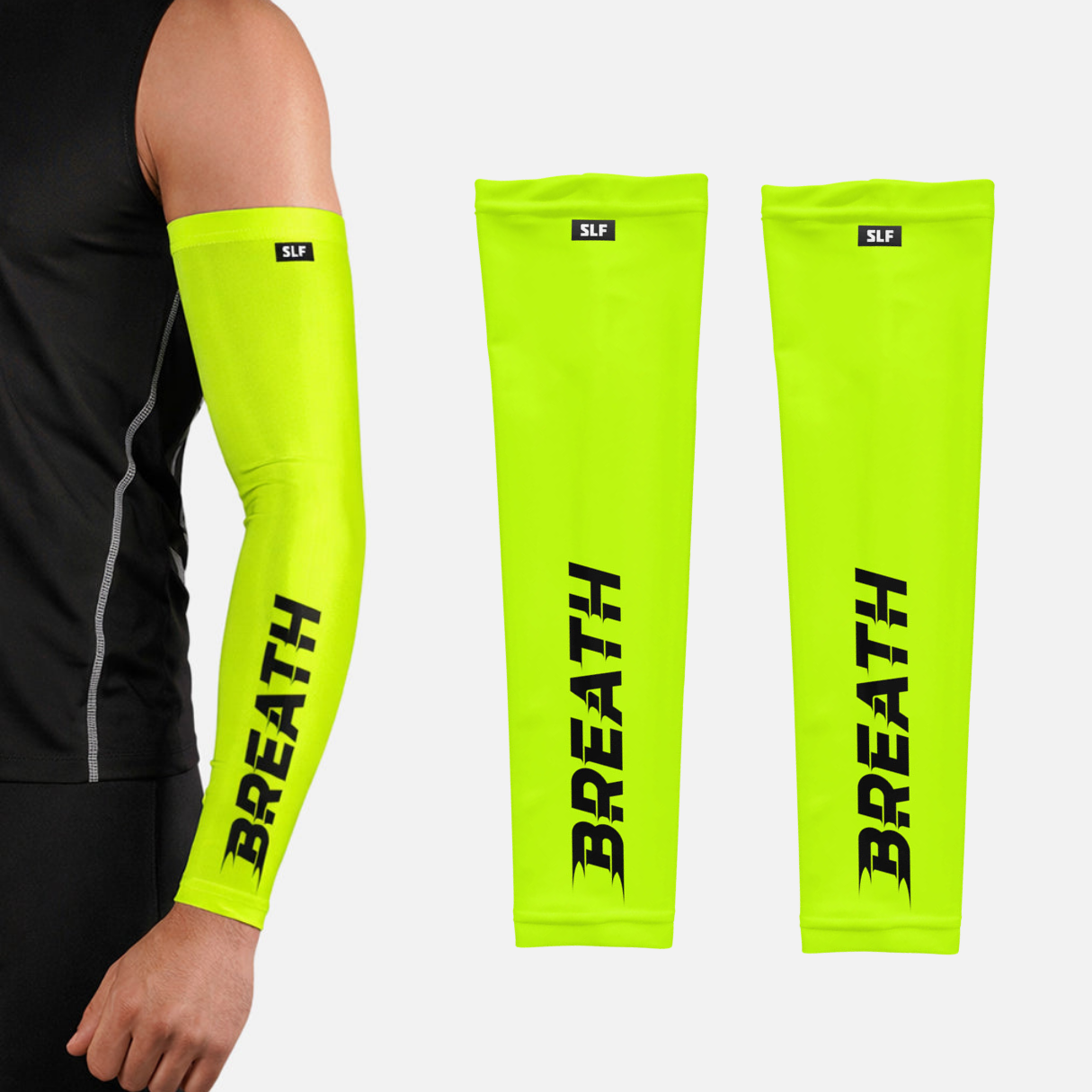 Breath Green Running Sleeves - Pair