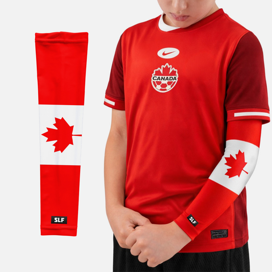 Canada Flag Kids Arm Sleeves - Pair