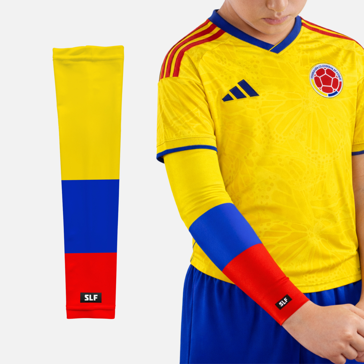 Colombia Flag Kids Arm Sleeves - Pair