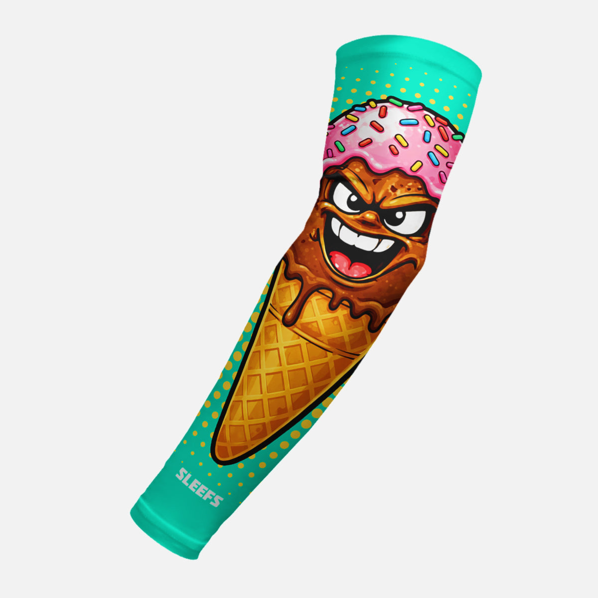 Cool Mint Sprinkle Cone Kids Arm Sleeve