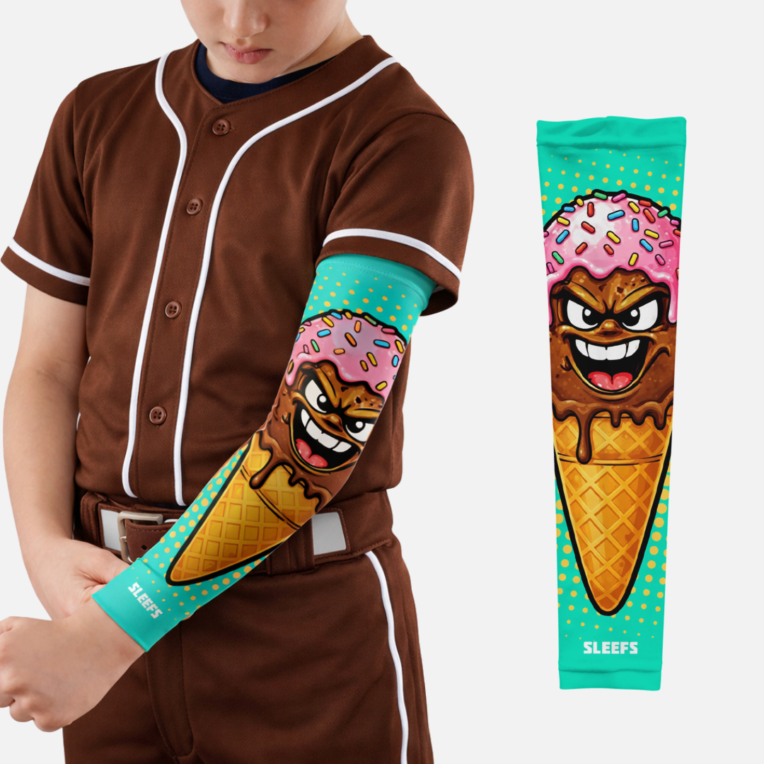Cool Mint Sprinkle Cone Kids Arm Sleeve