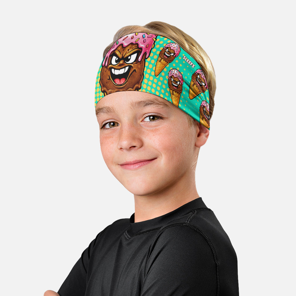 Cool Mint Sprinkle Cone Kids Headband
