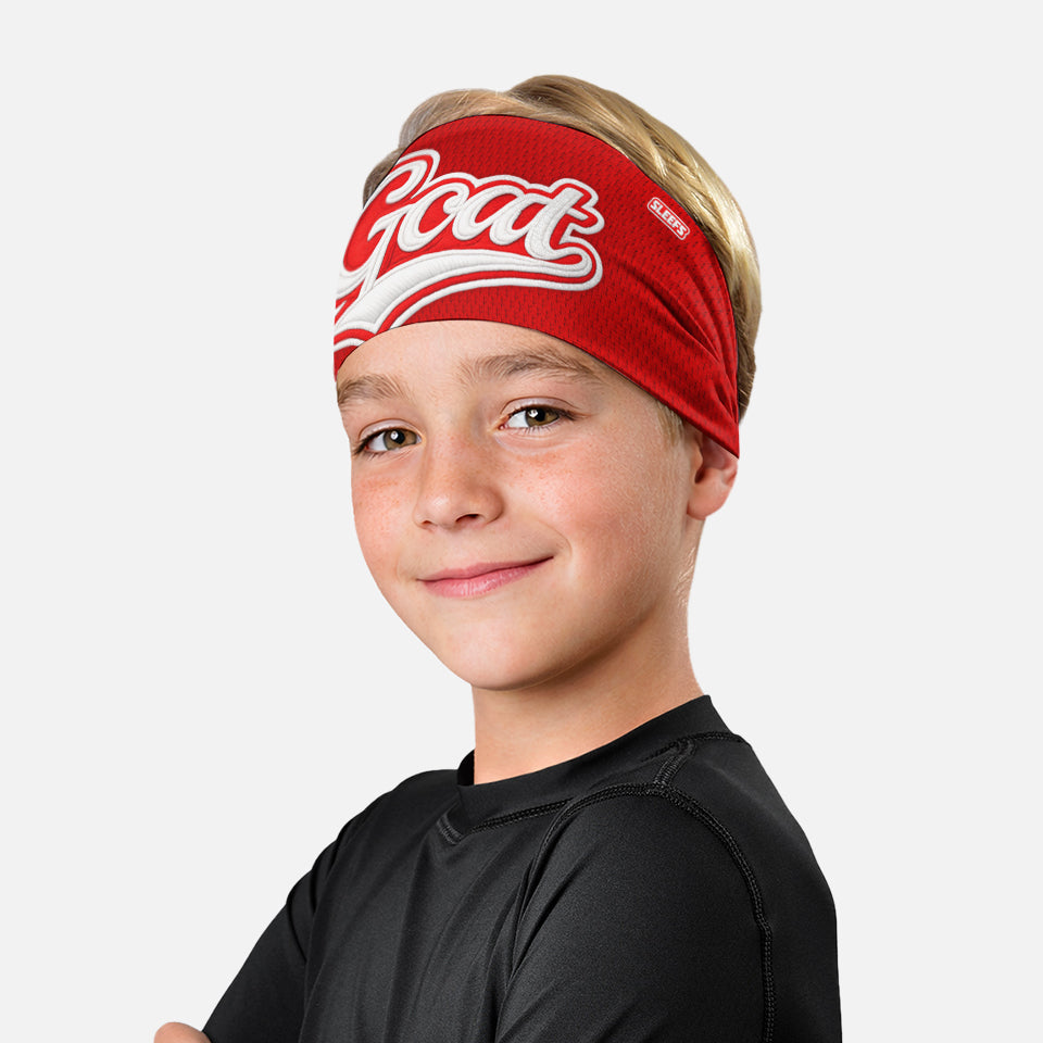 GOAT Patch Crimson Red Arm Kids Headband
