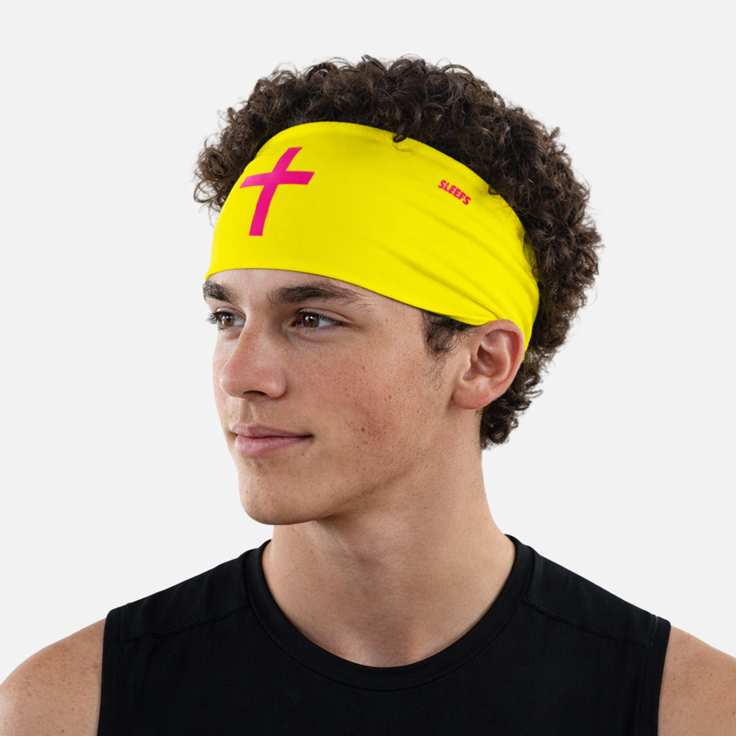 Faith Cross Volt Yellow Headband