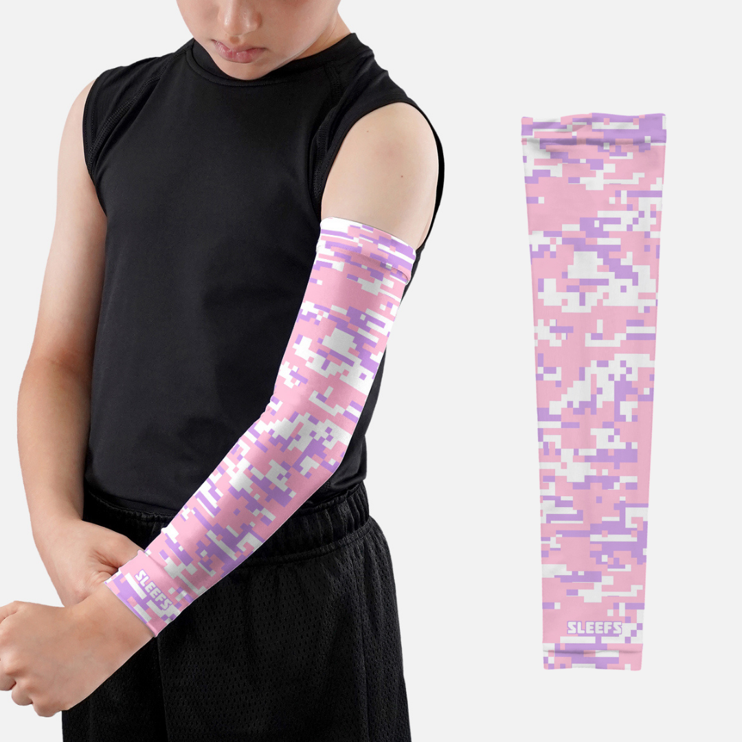 Digi Camo Lavender Blush Kids Arm Sleeve