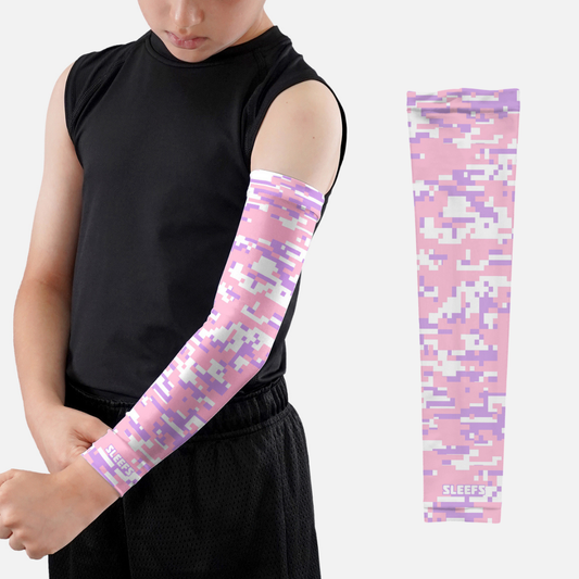 Digi Camo Lavender Blush Kids Arm Sleeve