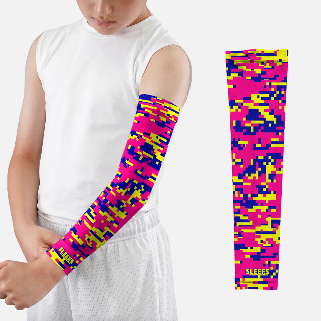 Digi Camo Neon Strike Kids Arm Sleeve
