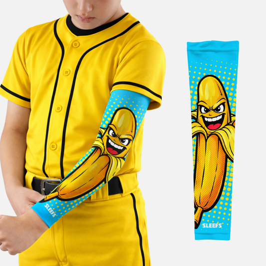 Electric Blue Power Banana Kids Arm Sleeve