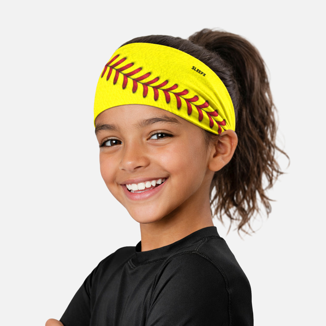 Baseball Lace Electric Volt Kids Headband