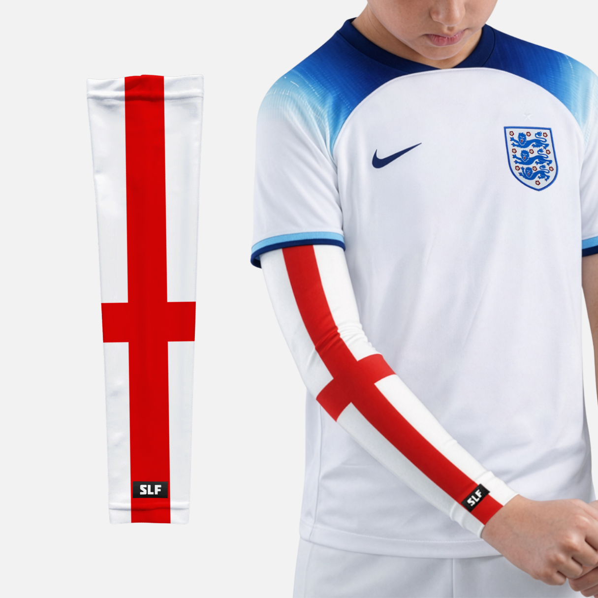 England Flag Kids Arm Sleeves - Pair