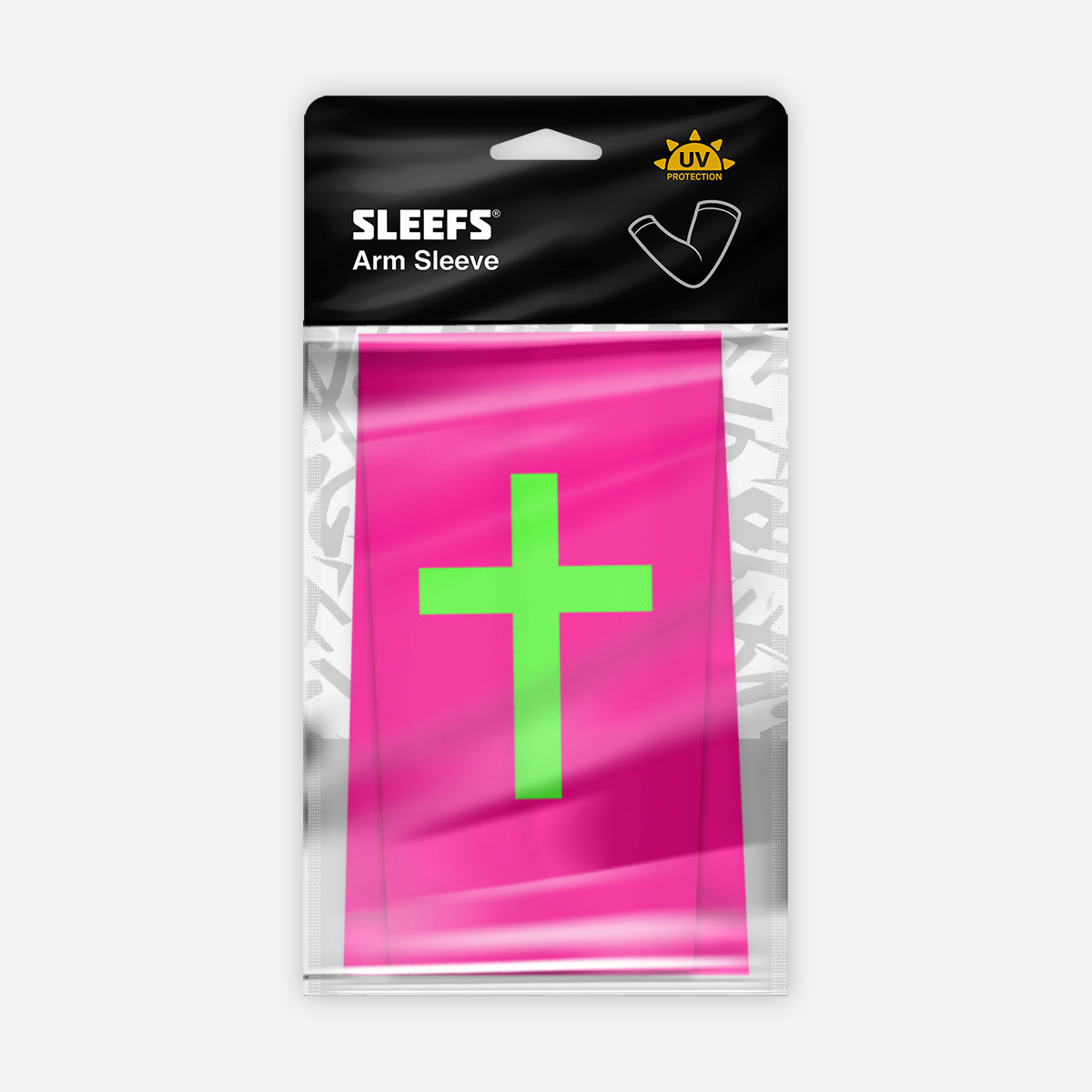 Faith Cross Hyper Pink Arm Sleeve