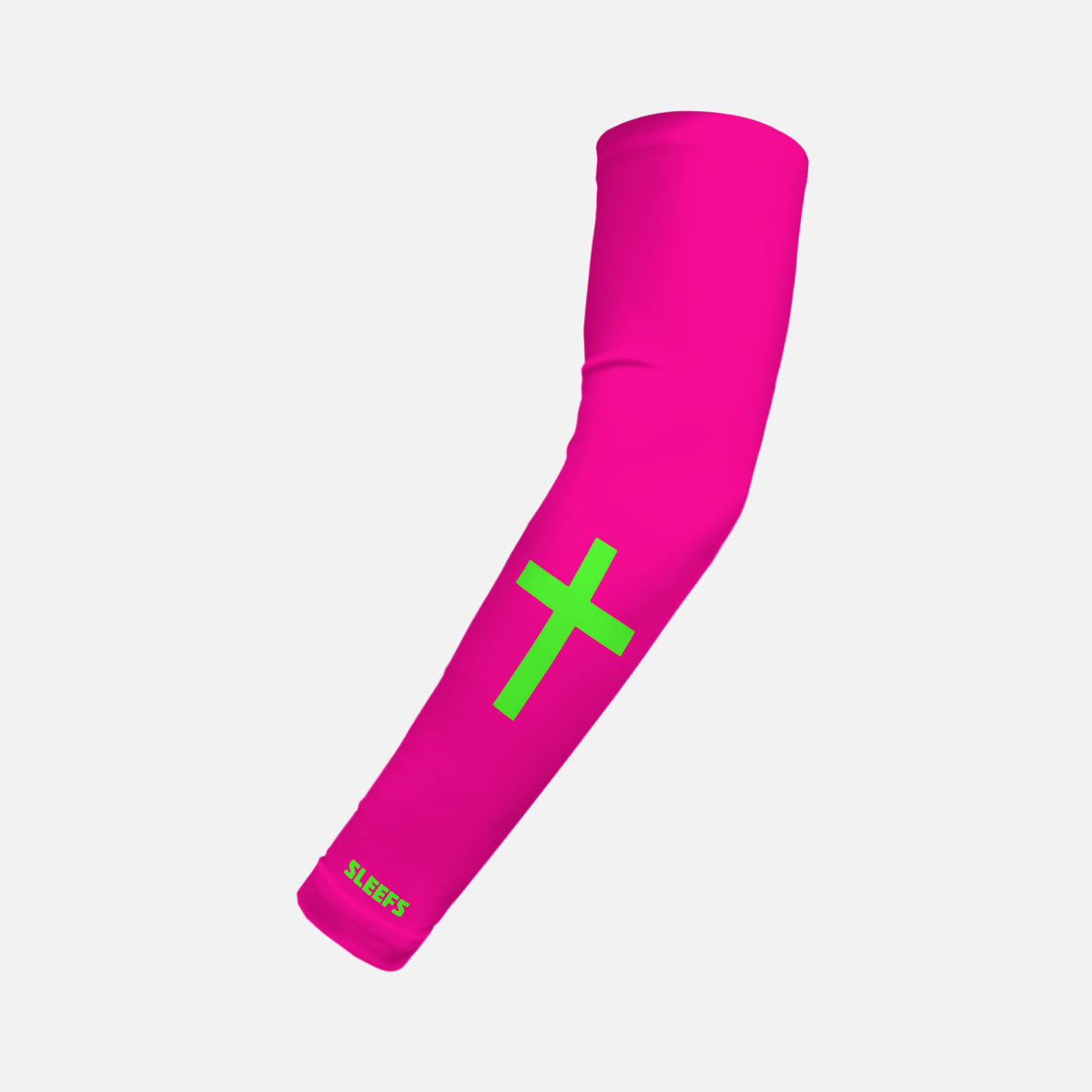 Faith Cross Hyper Pink Kids Arm Sleeve