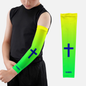 Faith Cross Neon Green Kids Arm Sleeve