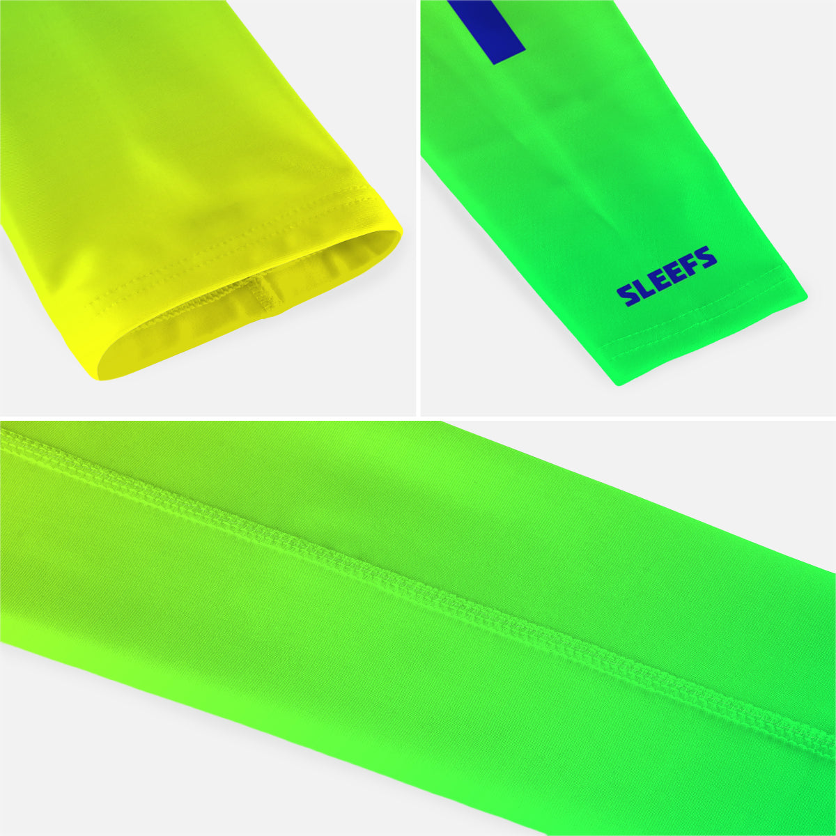 Faith Cross Neon Green Kids Arm Sleeve