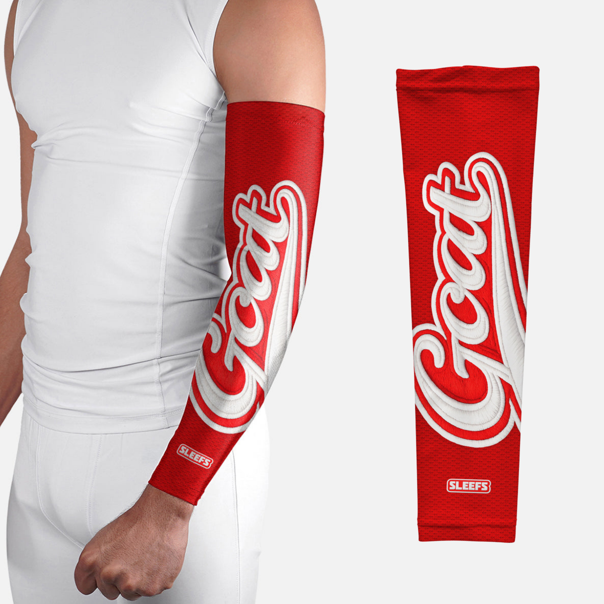 GOAT Patch Americana Red and Blue Arm Sleeves Pair