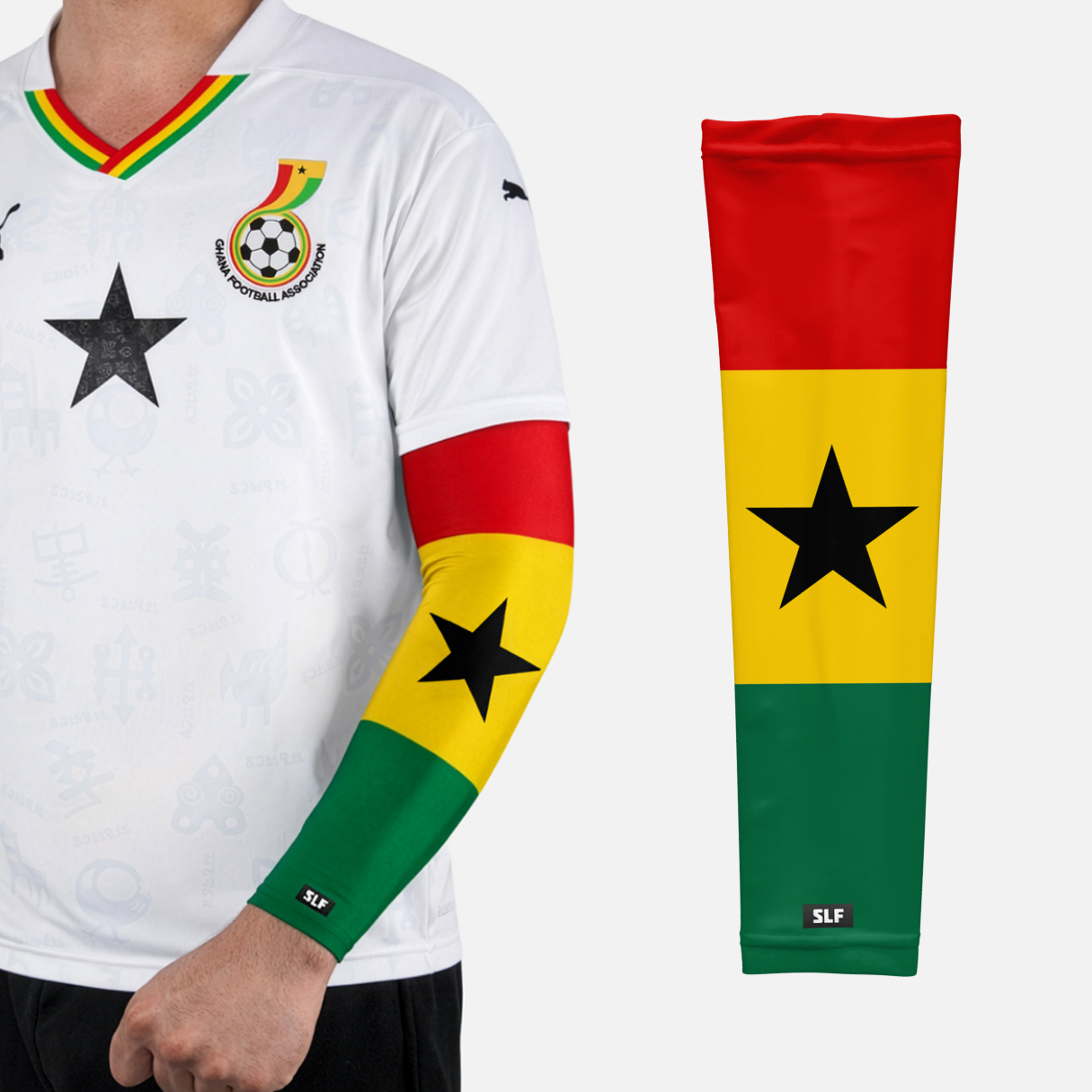Ghana Flag Arm Sleeves - Pair