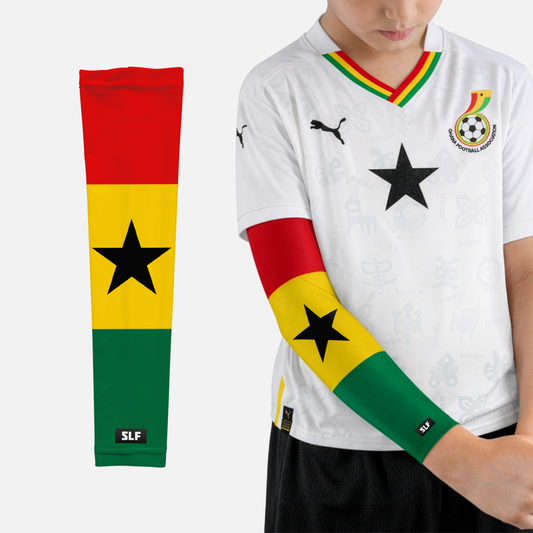 Ghana Flag Kids Arm Sleeves - Pair