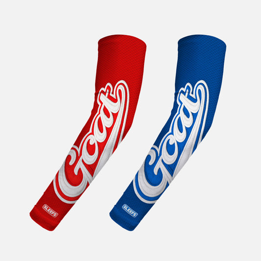 GOAT Patch Americana Red and Blue Kids Arm Sleeves Pair