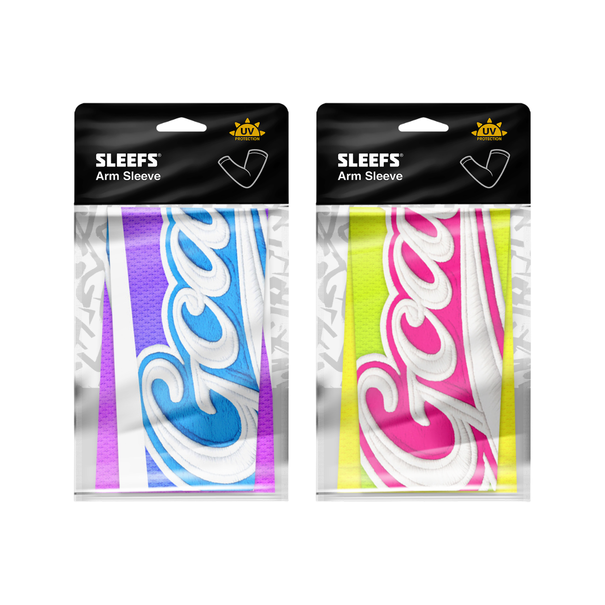 GOAT Patch Lime Green and Blue Blush Arm Sleeves Pair