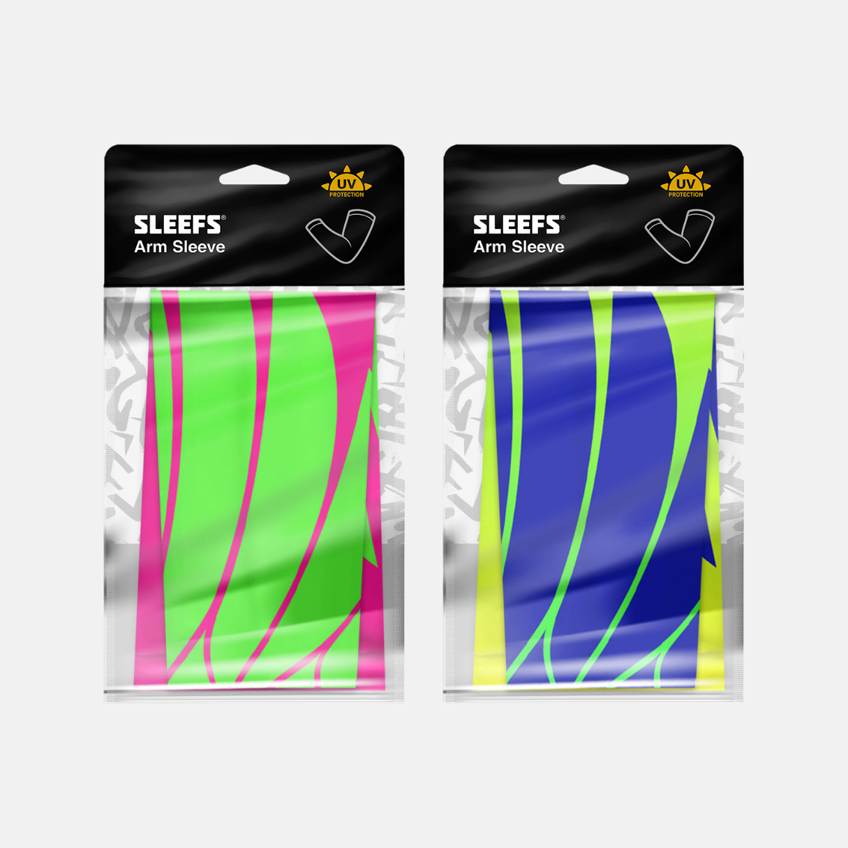 Neon Wings Green and Pink Arm Sleeves Pair