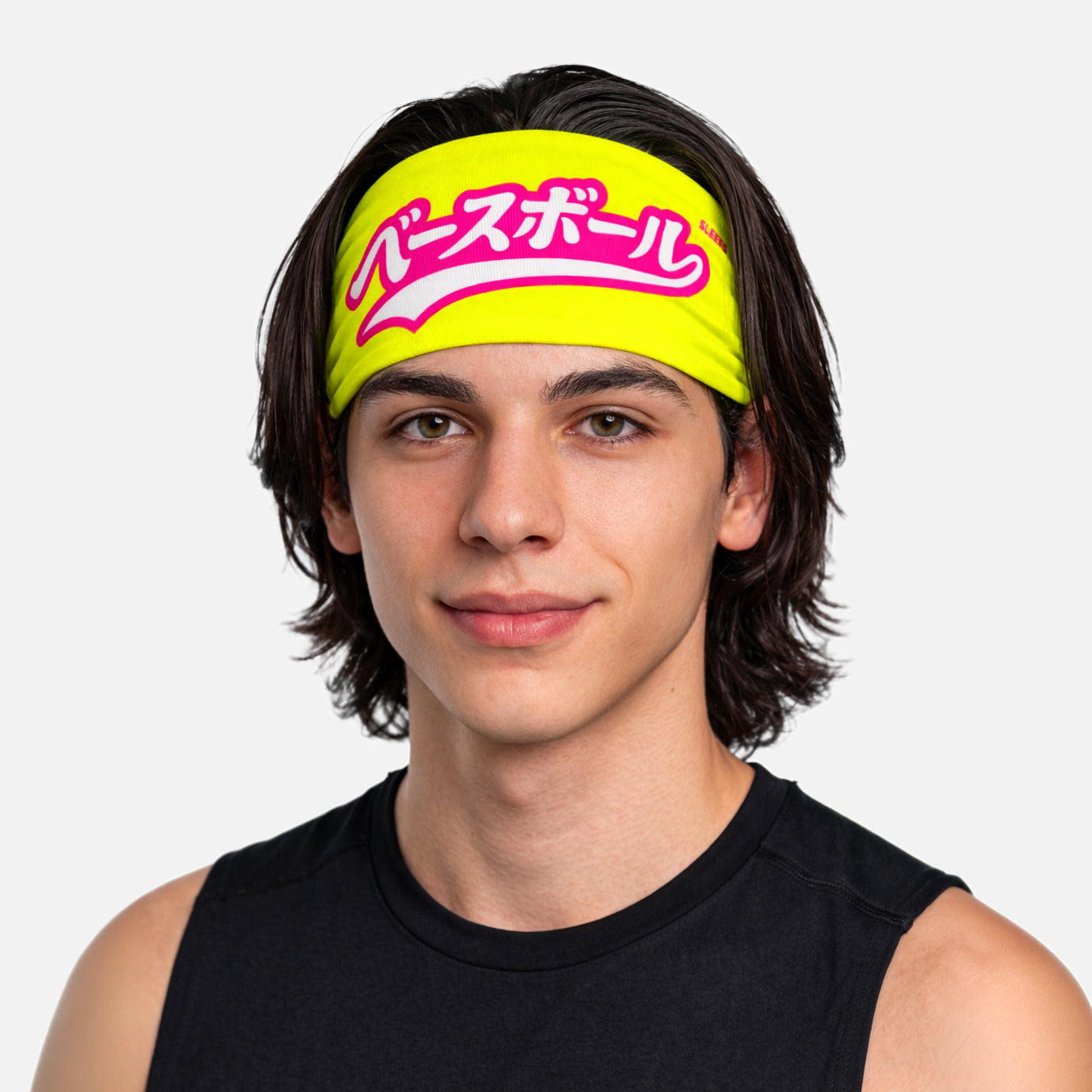 Japanese Baseball Neon Lime Headband