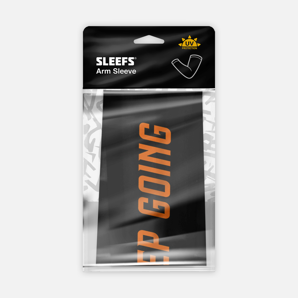Keep Going Black Running Sleeves - Pair