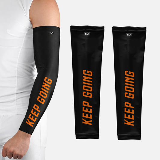 Keep Going Black Running Sleeves - Pair