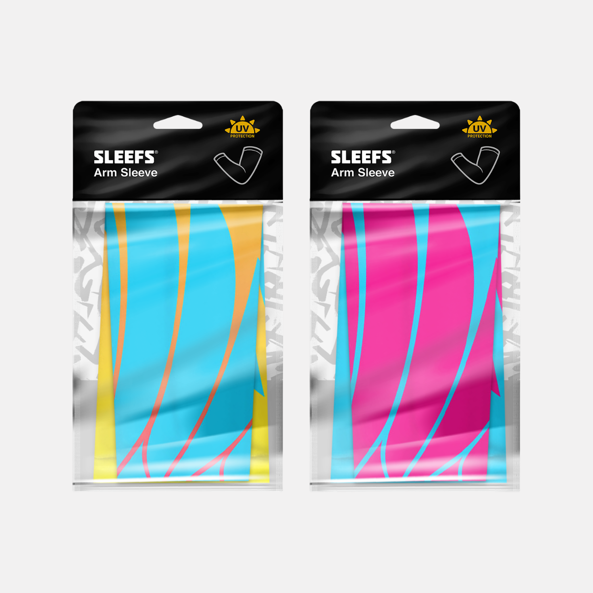 Neon Wings Blue and Yellow Arm Sleeves Pair