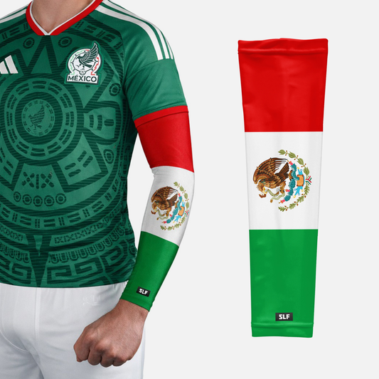 Mexico Flag Arm Sleeves - Pair