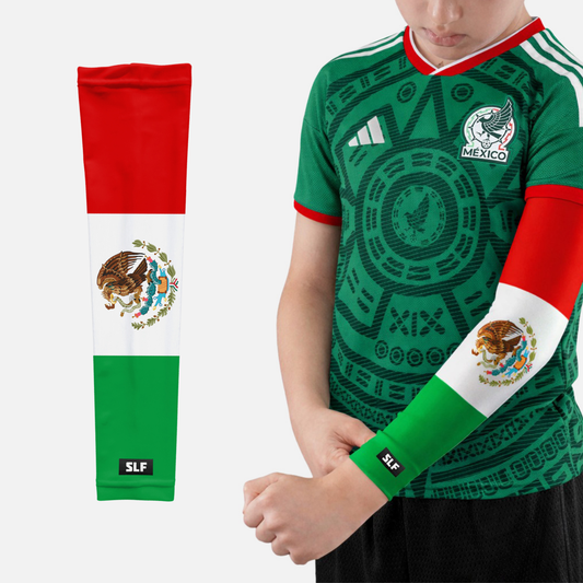 Mexico Flag Kids Arm Sleeves - Pair