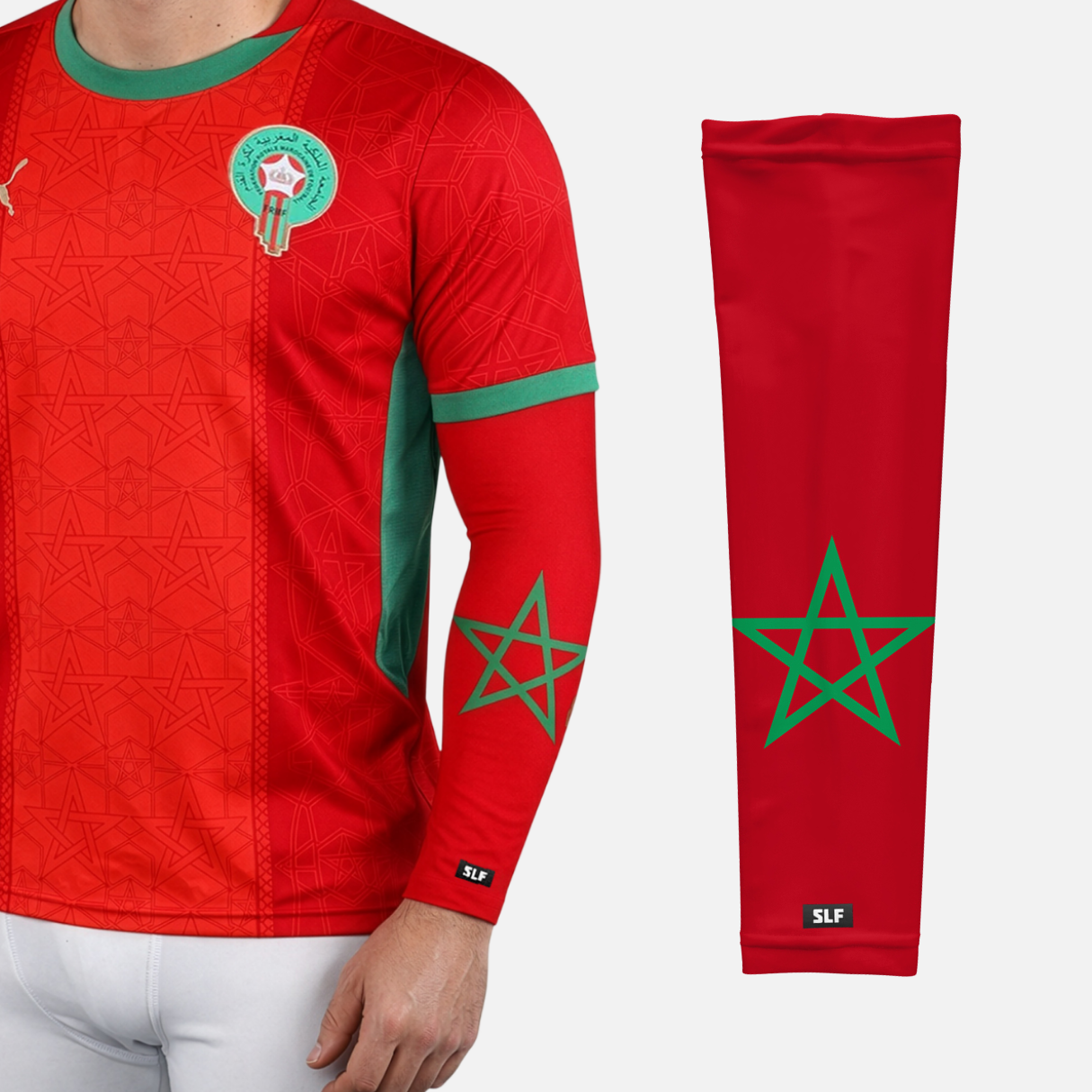 Morocco Flag Arm Sleeves - Pair