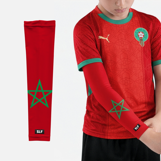 Morocco Flag Kids Arm Sleeves - Pair