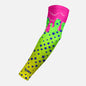 Neon Lime Stars Drip Kids Arm Sleeve