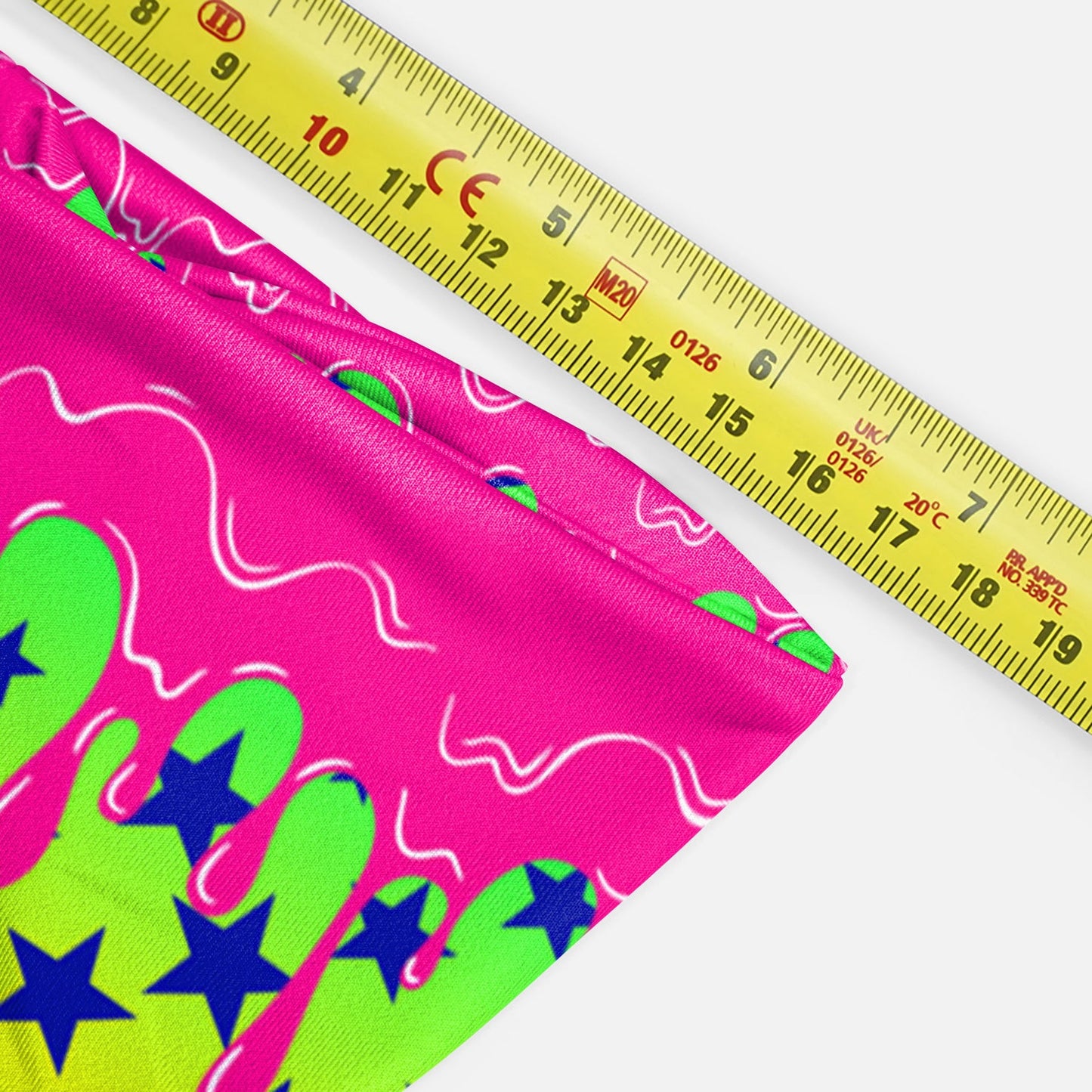 Neon Lime Stars Drip Kids Headband