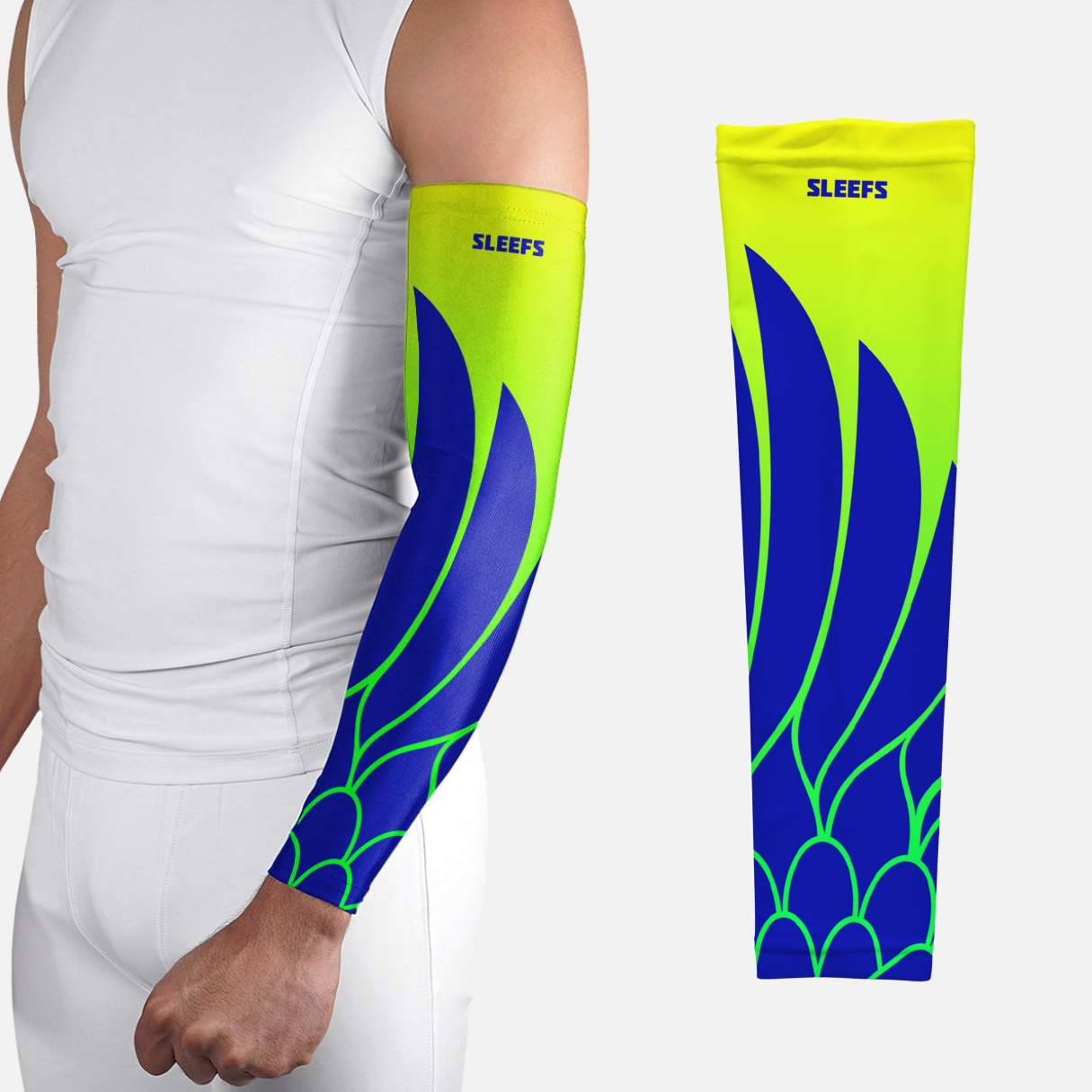 Neon Wings Green and Pink Arm Sleeves Pair