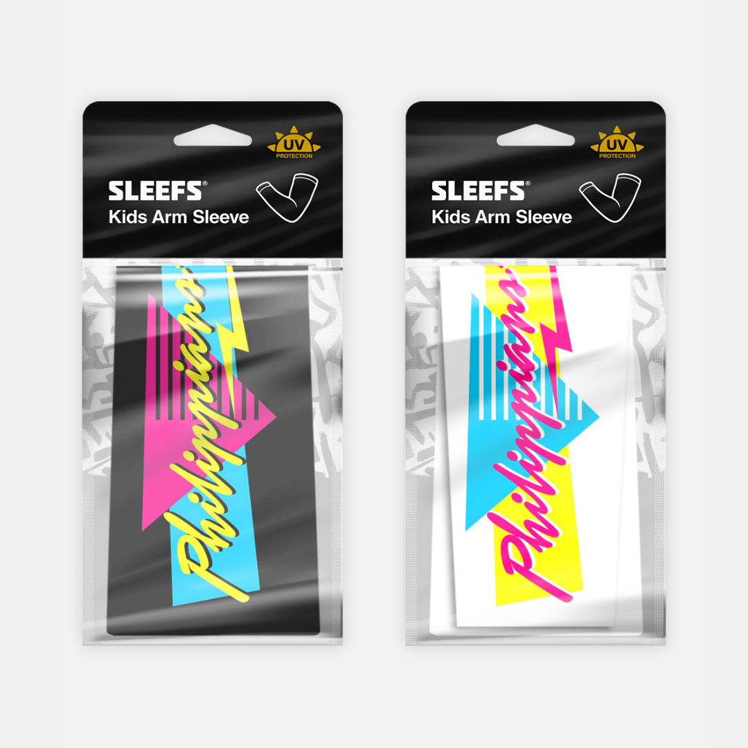 Philippians 4:13 Synthwave Black and White Kids Arm Sleeves Pair